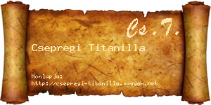 Csepregi Titanilla névjegykártya